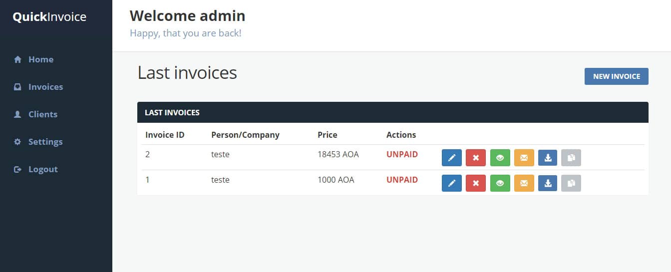 quickinvoice invoice manager with paypal integration preview codecanyon
