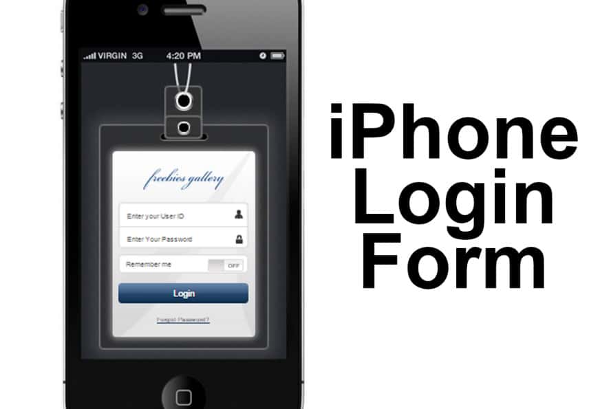 iPhone Login Template