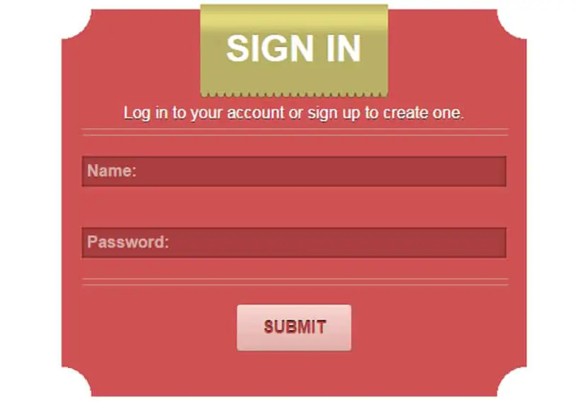 Stylized Login Form