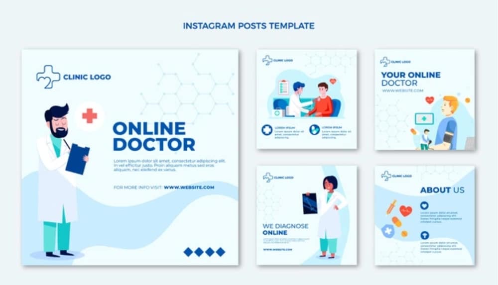 Free Design Assets for Healthcare Designers: Instagram Posts Template