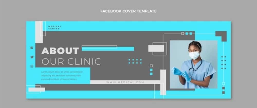 Free Design Assets for Healthcare Designers: Modern Facebook Cover Image Template