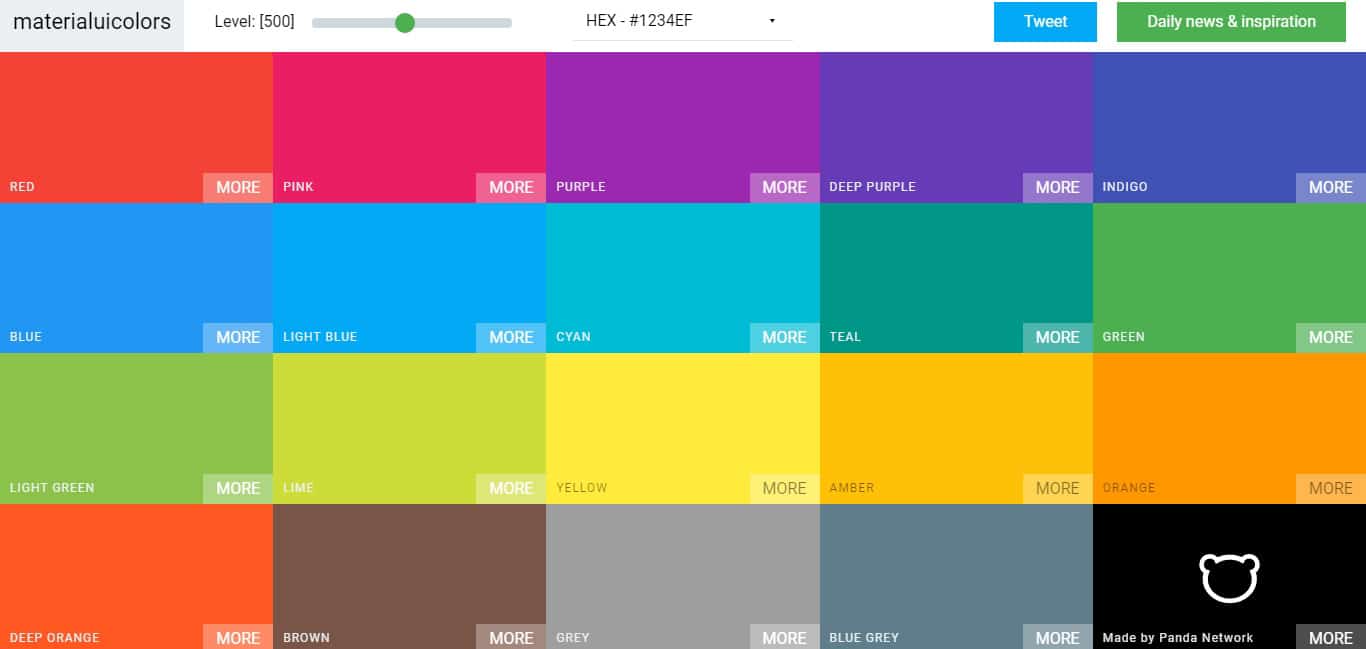 Material UI Colors