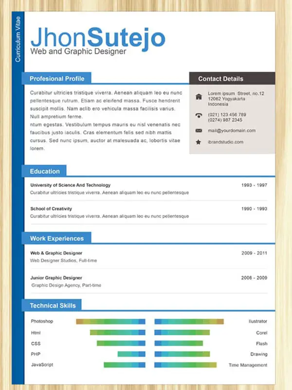 Professional One Page Resume Professional One Page Resume