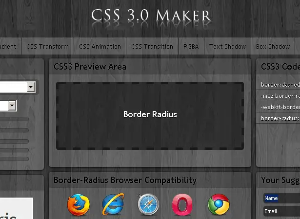 CSS3 Maker free Web Design Tool CSS3 Maker free Web Design Tool