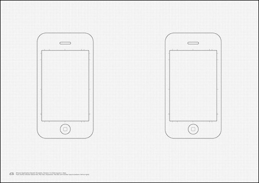 iPhone Application Sketch Template