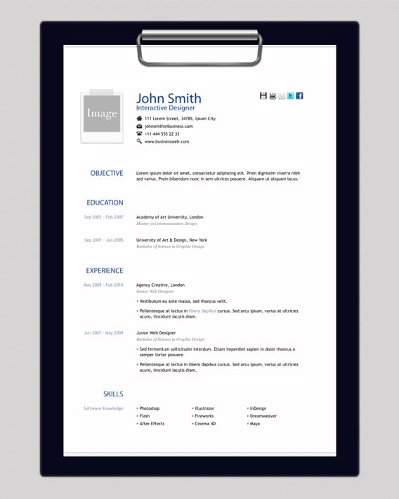 HTML Resume Template HTML Resume Template