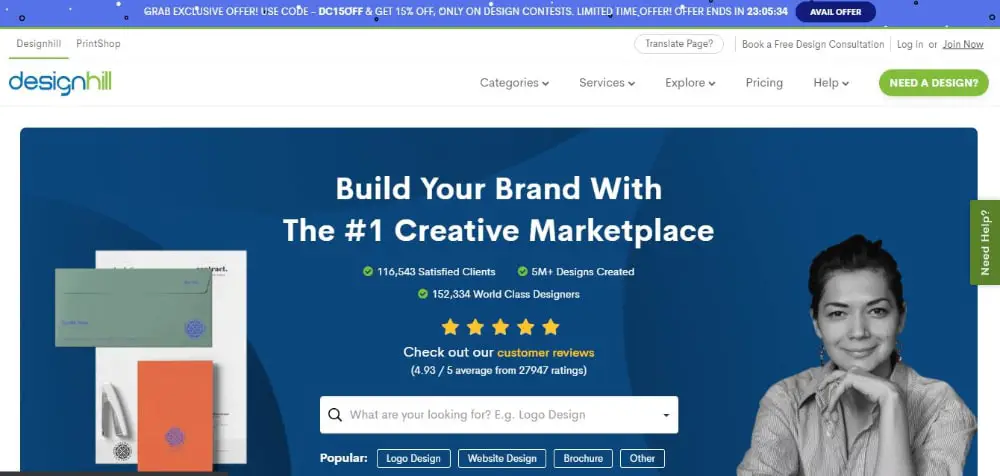 Best Design Contest Websites: DesignHill
