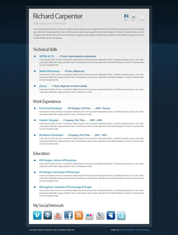 Creative Digital Resume Creative Digital Resume